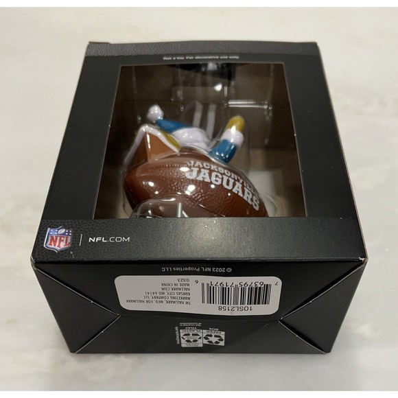 Hallmark 'Jacksonville Jaguars' NFL Santa Football Sleigh Ornament New In Box - Picture 4 of 8